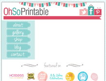 Tablet Screenshot of ohsoprintable.com